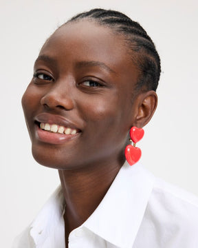 Heart You Double Drop Earrings