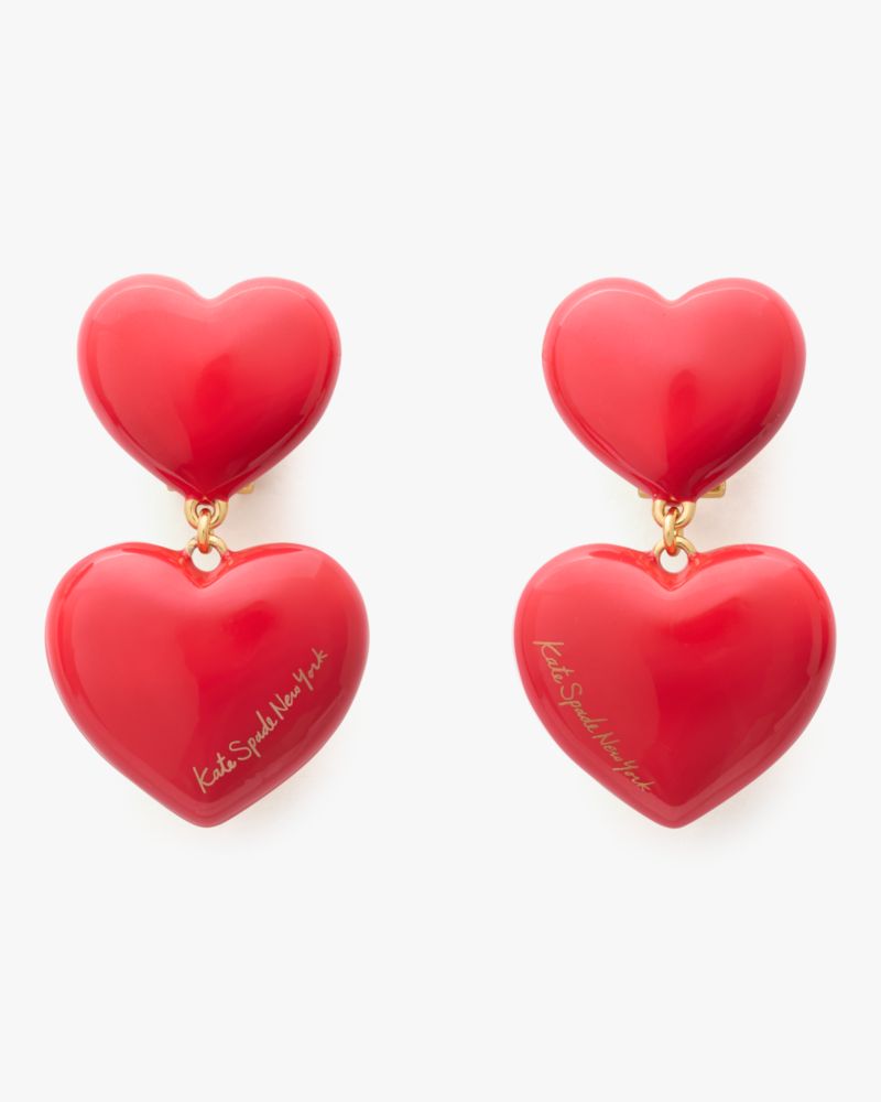 Heart You Beaded Double Drop Earrings