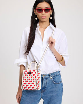 Manhattan Pixel Hearts Mini Tote