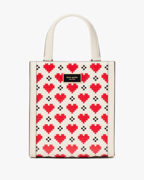 Manhattan Pixel Hearts Mini Tote