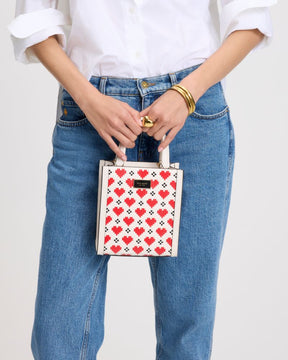 Manhattan Pixel Hearts Mini Tote