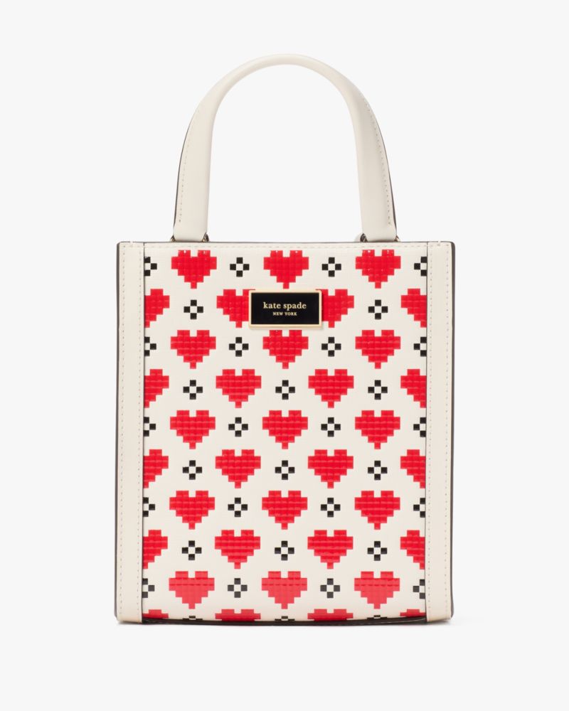 Manhattan Pixel Hearts Mini Tote