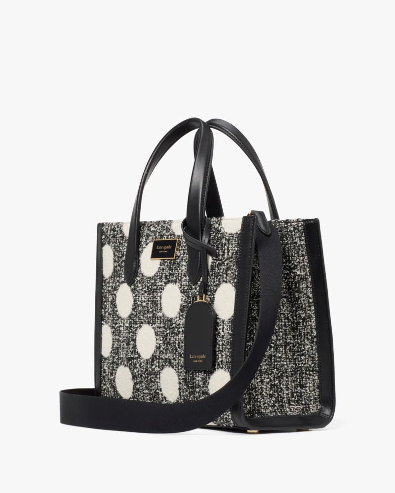 Manhattan Dot Tweed Small Tote