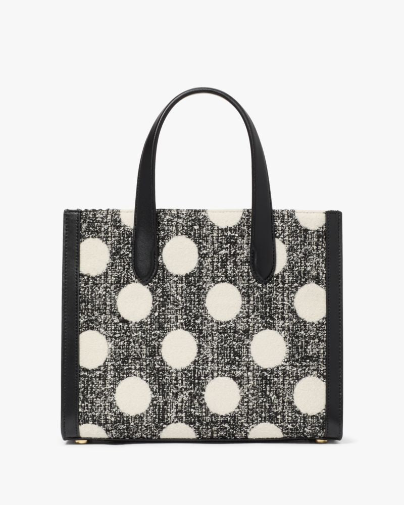 Manhattan Dot Tweed Small Tote