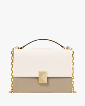 Deco Color-blocked Chain Shoulder Bag