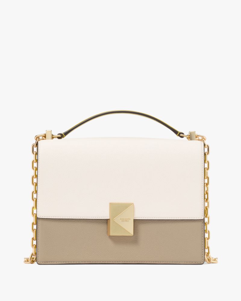 Deco Color-blocked Chain Shoulder Bag
