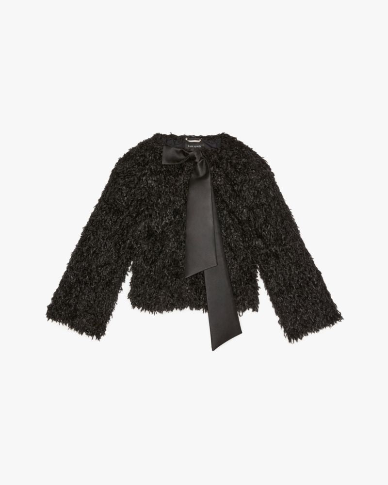 Faux Feather Bow Jacket