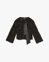 Faux Feather Bow Jacket