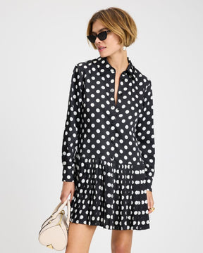 Breezy Dot Pleated Dress