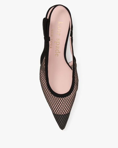 Riley Mesh Slingback Kitten Heel Pumps
