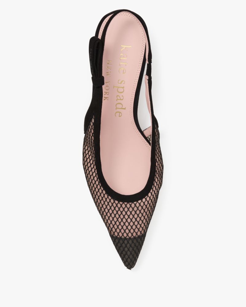 Riley Mesh Slingback Kitten Heel Pumps