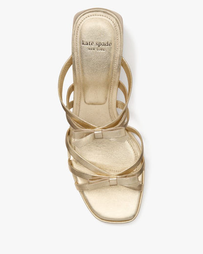 Carolina Metallic Block Heel Sandals