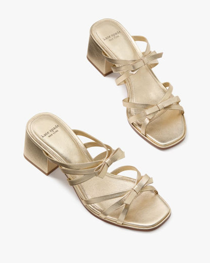 Carolina Metallic Block Heel Sandals