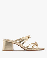 Carolina Metallic Block Heel Sandals
