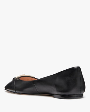 Hallie Smooth Leather Flat