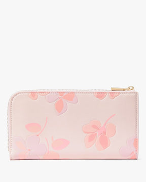 Devin Spring Pansies Zip-around Continental Wallet