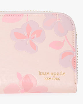 Devin Spring Pansies Zip-around Continental Wallet