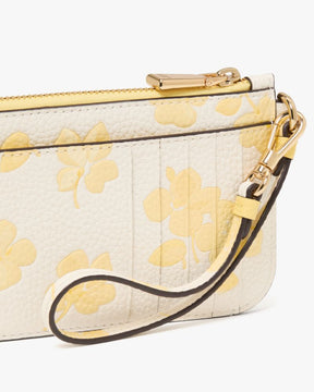 Ava Spring Pansies Card Case Wristlet