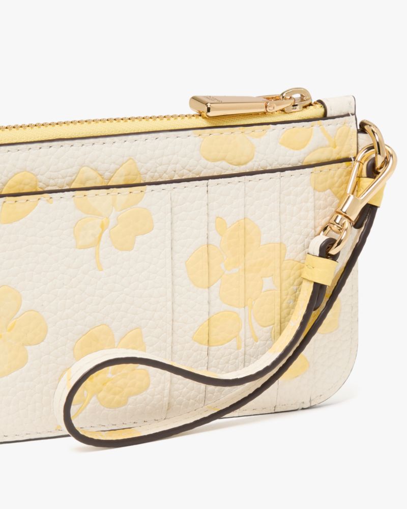 Ava Spring Pansies Card Case Wristlet