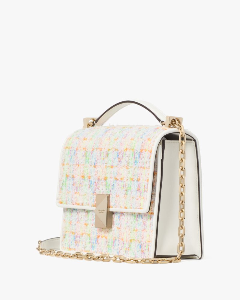 Deco Tweed Chain Shoulder Bag