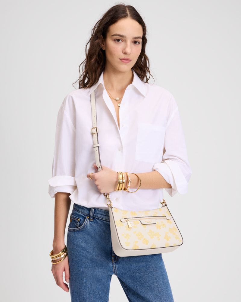 Hudson Spring Pansies Convertible Crossbody