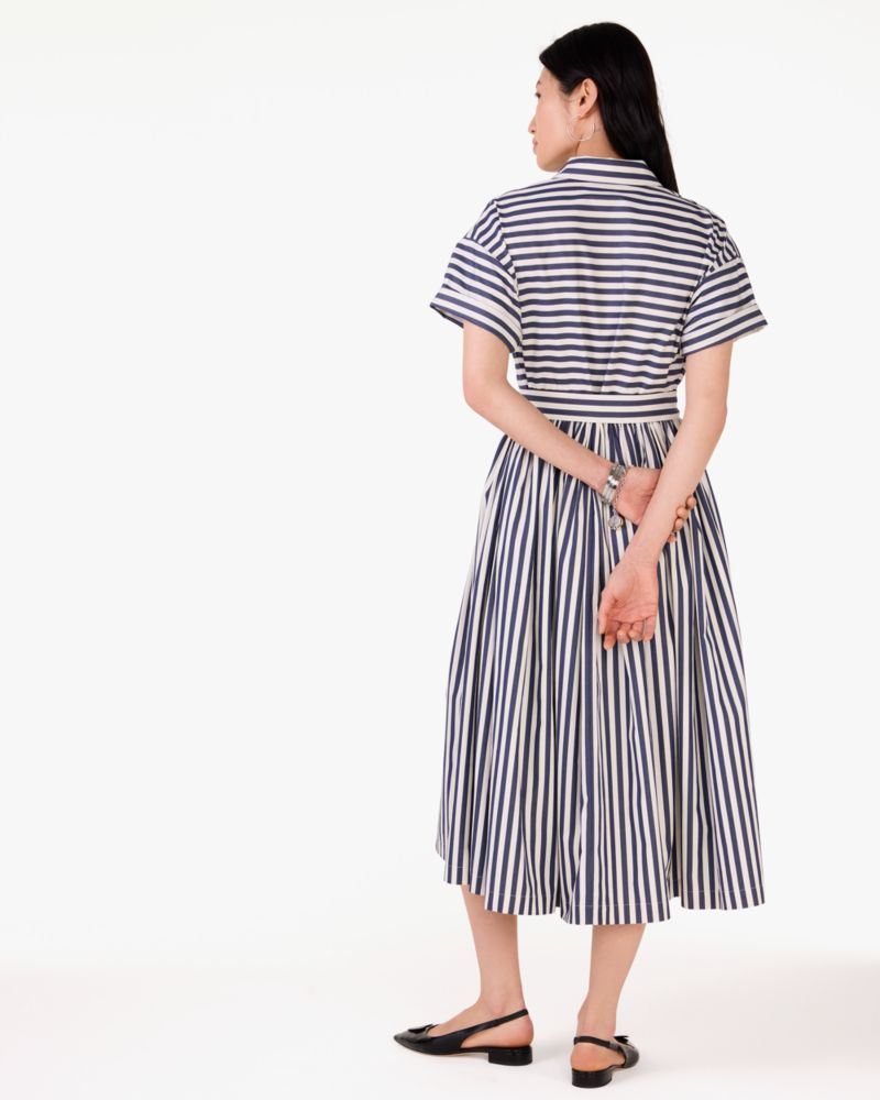 Striped Midi Shirt Dress