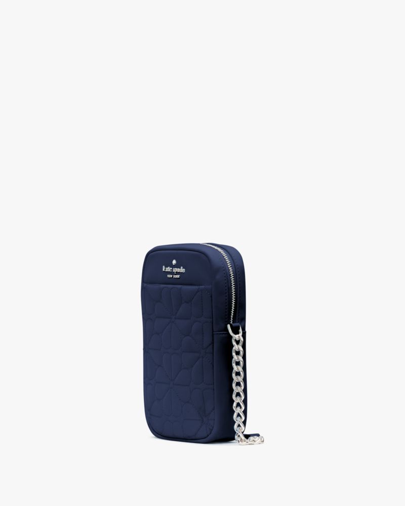 Spade Flower Quilted Fabric Phone Crossbody