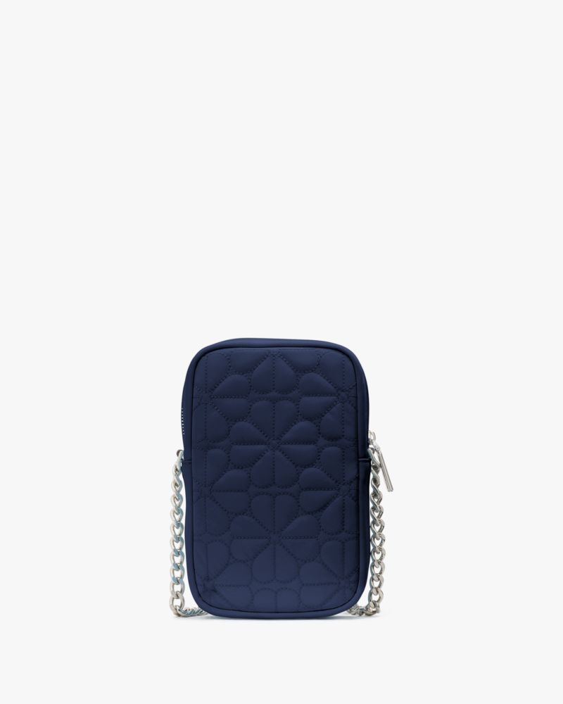 Spade Flower Quilted Fabric Phone Crossbody