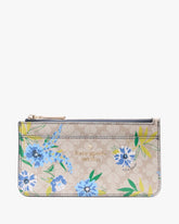 Spade Flower Floral Large Slim Card Holder