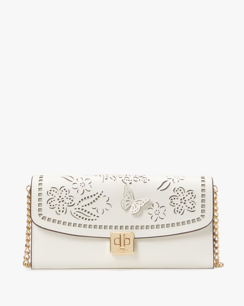 Phoebe Perforated Turnlock Wallet-on-chain