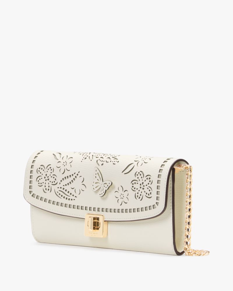 Phoebe Perforated Turnlock Wallet-on-chain