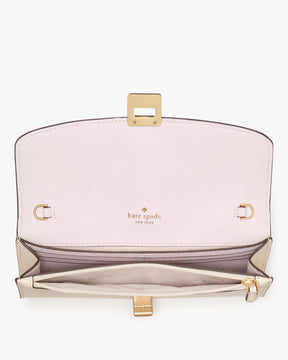 Phoebe Perforated Turnlock Wallet-on-chain