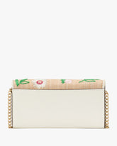 Phoebe Straw Turnlock Wallet-on-chain