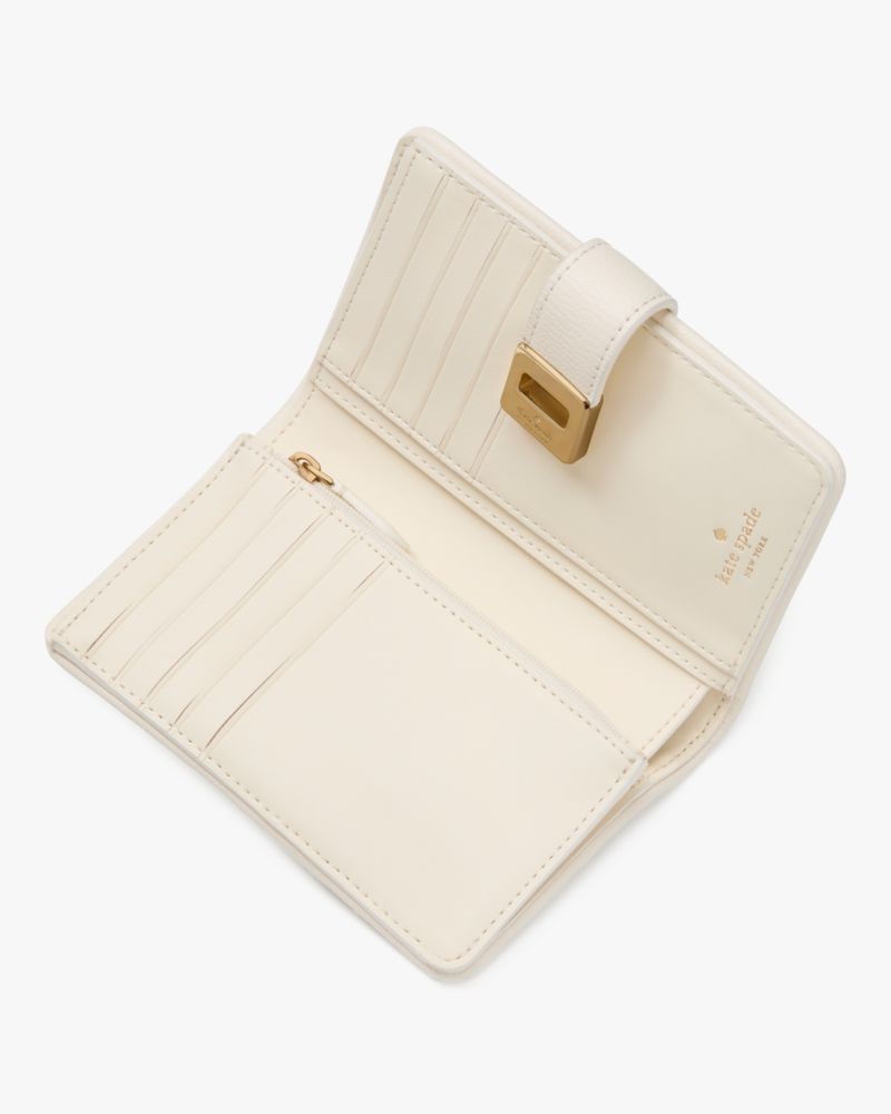Phoebe Straw Turnlock Medium Wallet