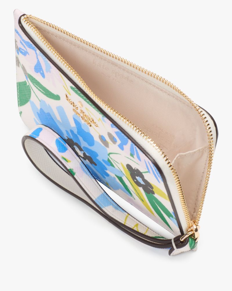 Lucy Floral Small L-Zip Wristlet