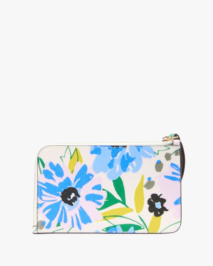 Lucy Floral Small L-Zip Wristlet