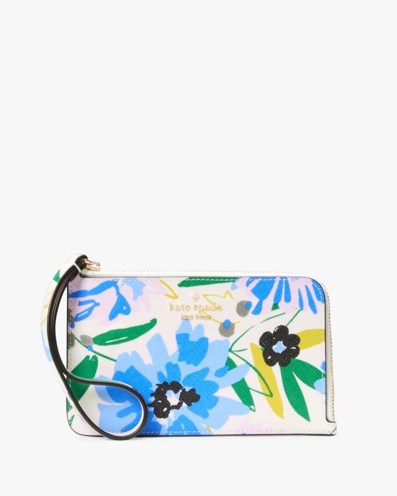 Lucy Floral Small L-Zip Wristlet