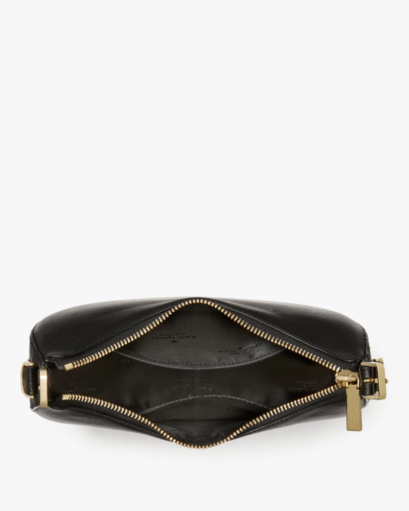 Nova Mirror Metallic Small Crescent Shoulder Bag