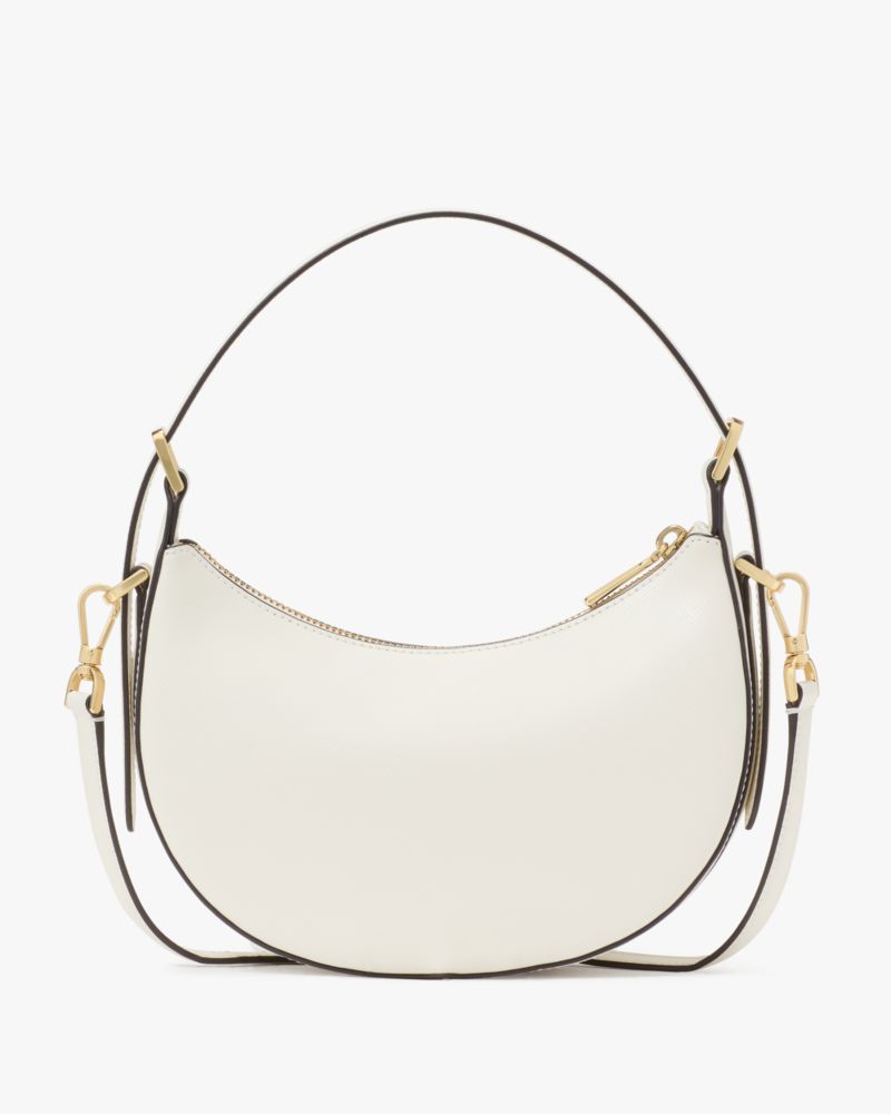 Nova Mirror Metallic Small Crescent Shoulder Bag