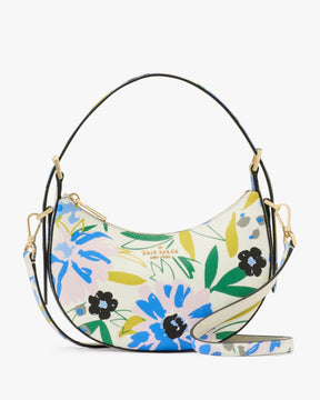 Madison Floral Crescent Shoulder Bag