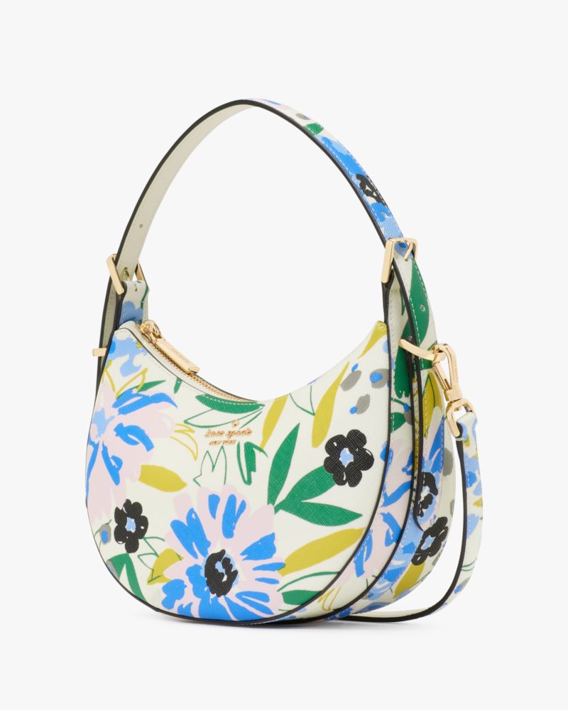 Madison Floral Crescent Shoulder Bag