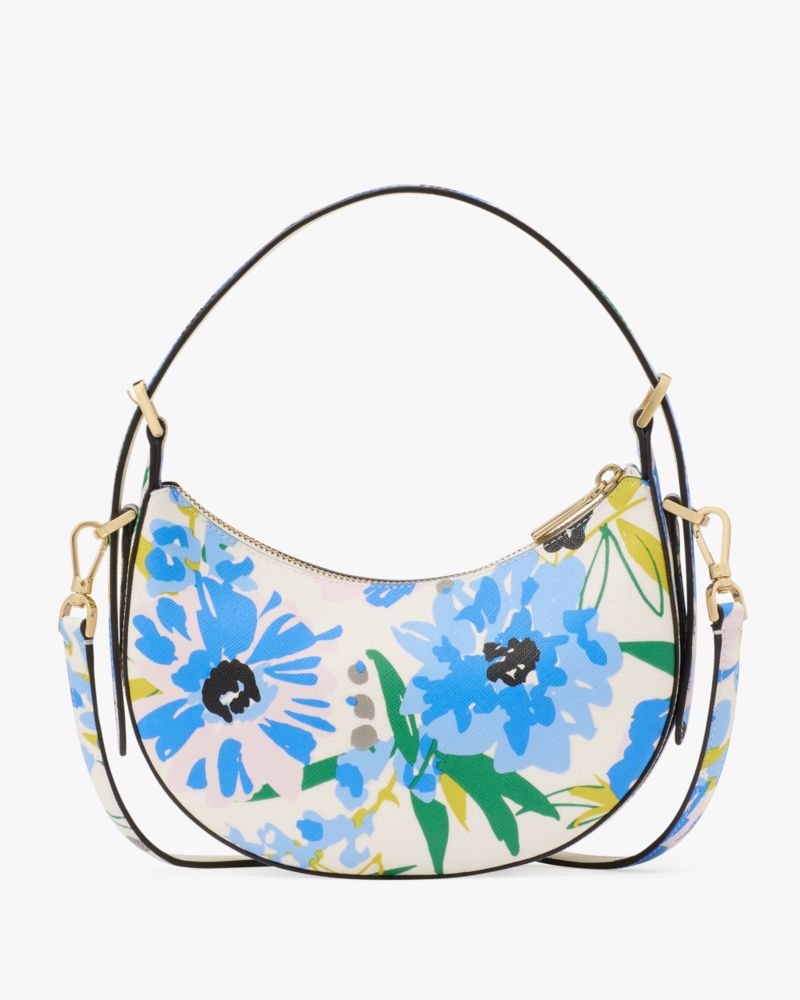 Madison Floral Crescent Shoulder Bag