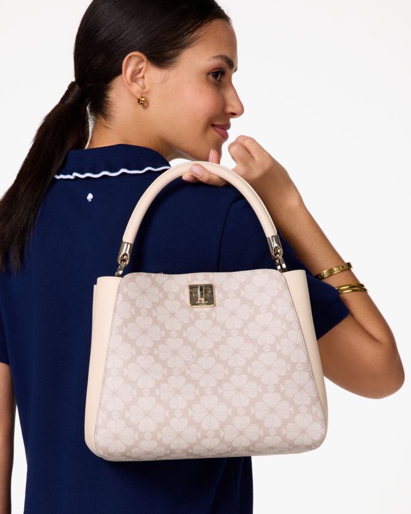 Spade Flower Pvc Medium Top Handle Satchel