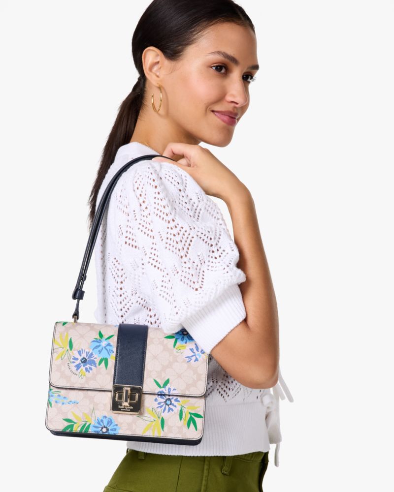 Spade Flower Floral Small Flap Shoulder Bag