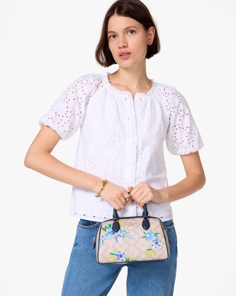 Spade Flower Floral Small Dolly Duffle