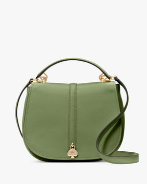 Kayla Pebbled Leather Saddle Bag