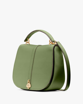 Kayla Pebbled Leather Saddle Bag