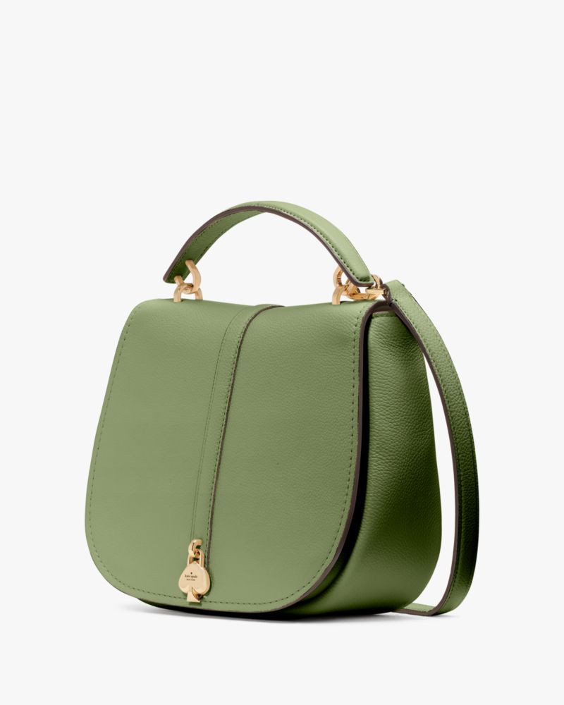 Kayla Pebbled Leather Saddle Bag