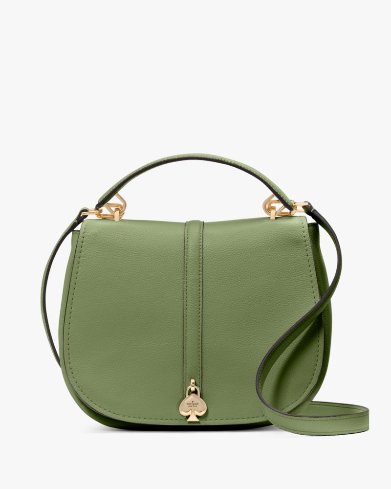 Kayla Pebbled Leather Saddle Bag