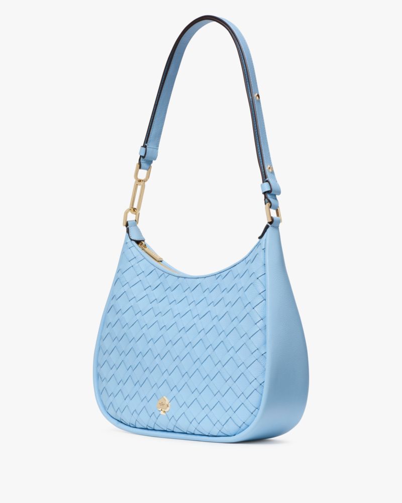 Kayla Woven Leather Large Shoulder Bag